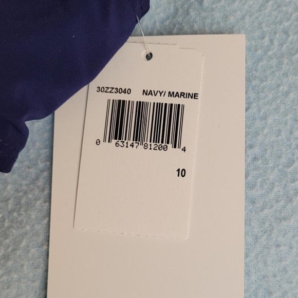 44. Christina navy blue bikini bottom.  Size 10. NWT - Picture 3 of 5